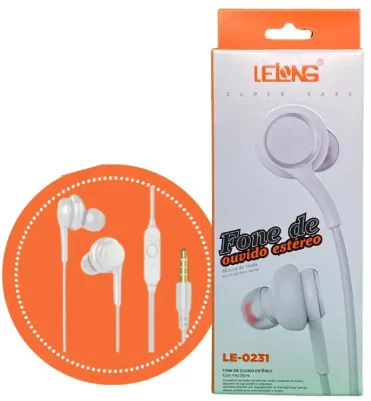 FONE OUVIDO COM FIO LE-0231 LELONG