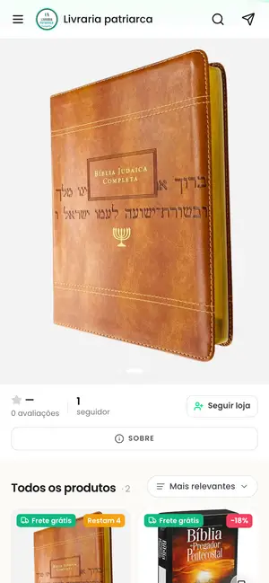 Loja Livraria Patriarca aberta no celular