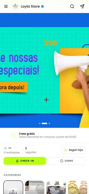 Loja Loyla Store aberta no celular